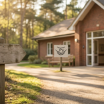 A peaceful outdoor rehabilitation facility surrounded by nature, representing reliable insurance cover in rehab options.